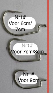 worm haken voor weedless minnow